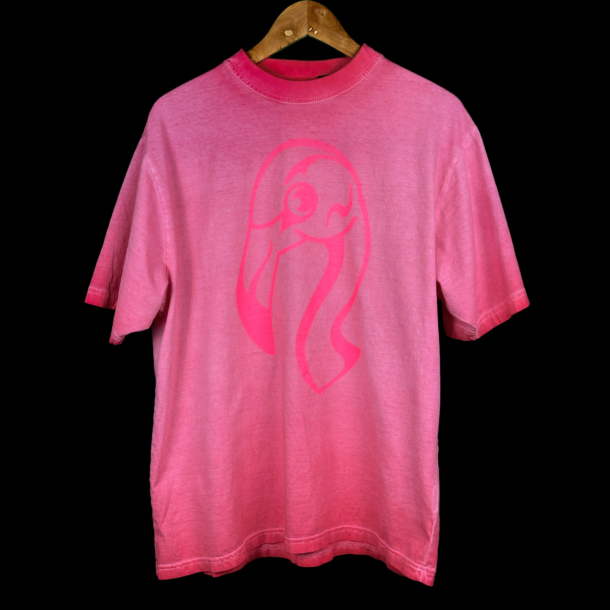 Organic Cotton Midweight Tee - Washed Flamingo Pink