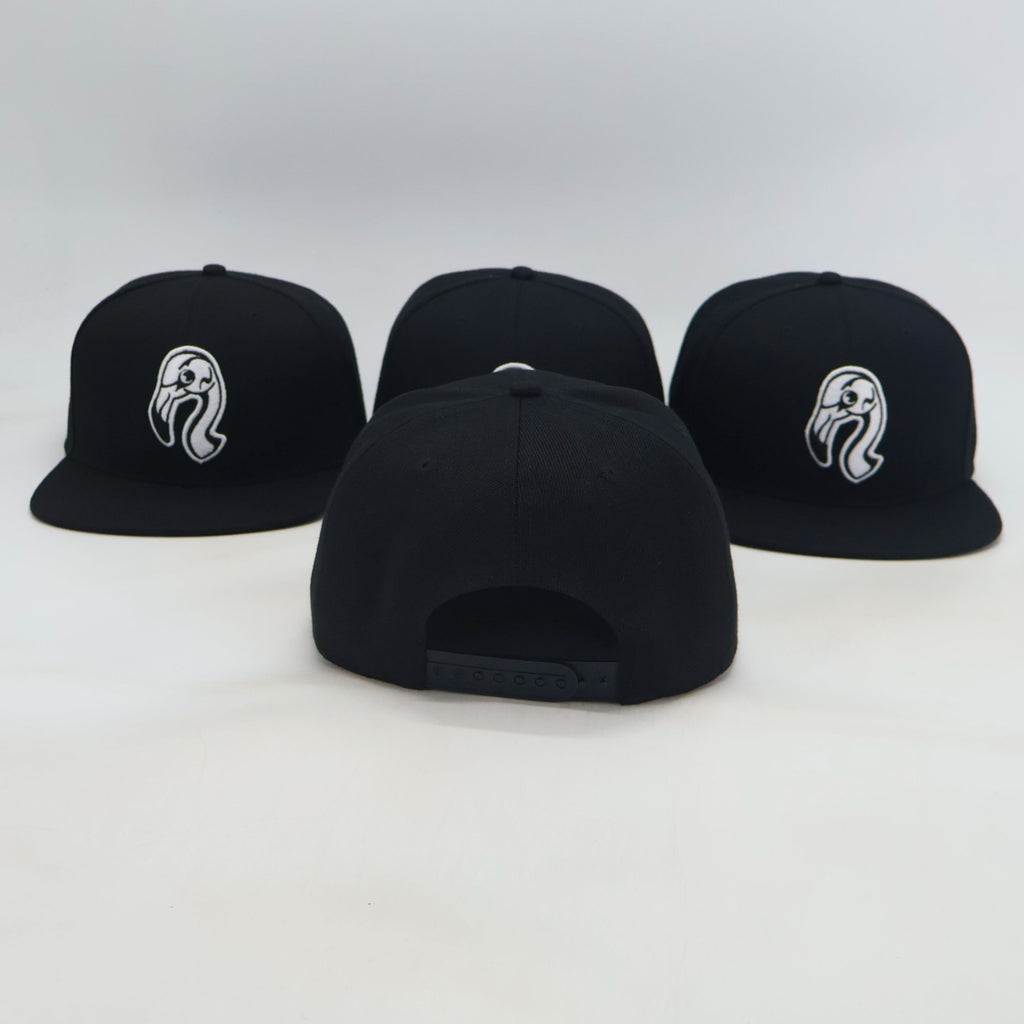 Classic Snapback Hat - Monochrome Black