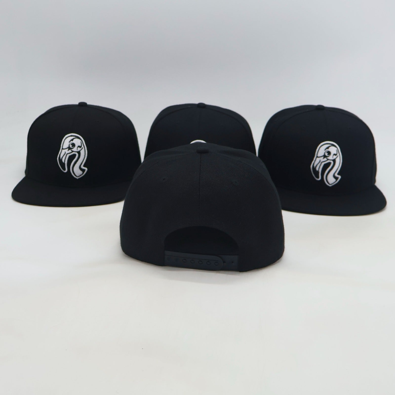 Classic Snapback Hat - Monochrome Black