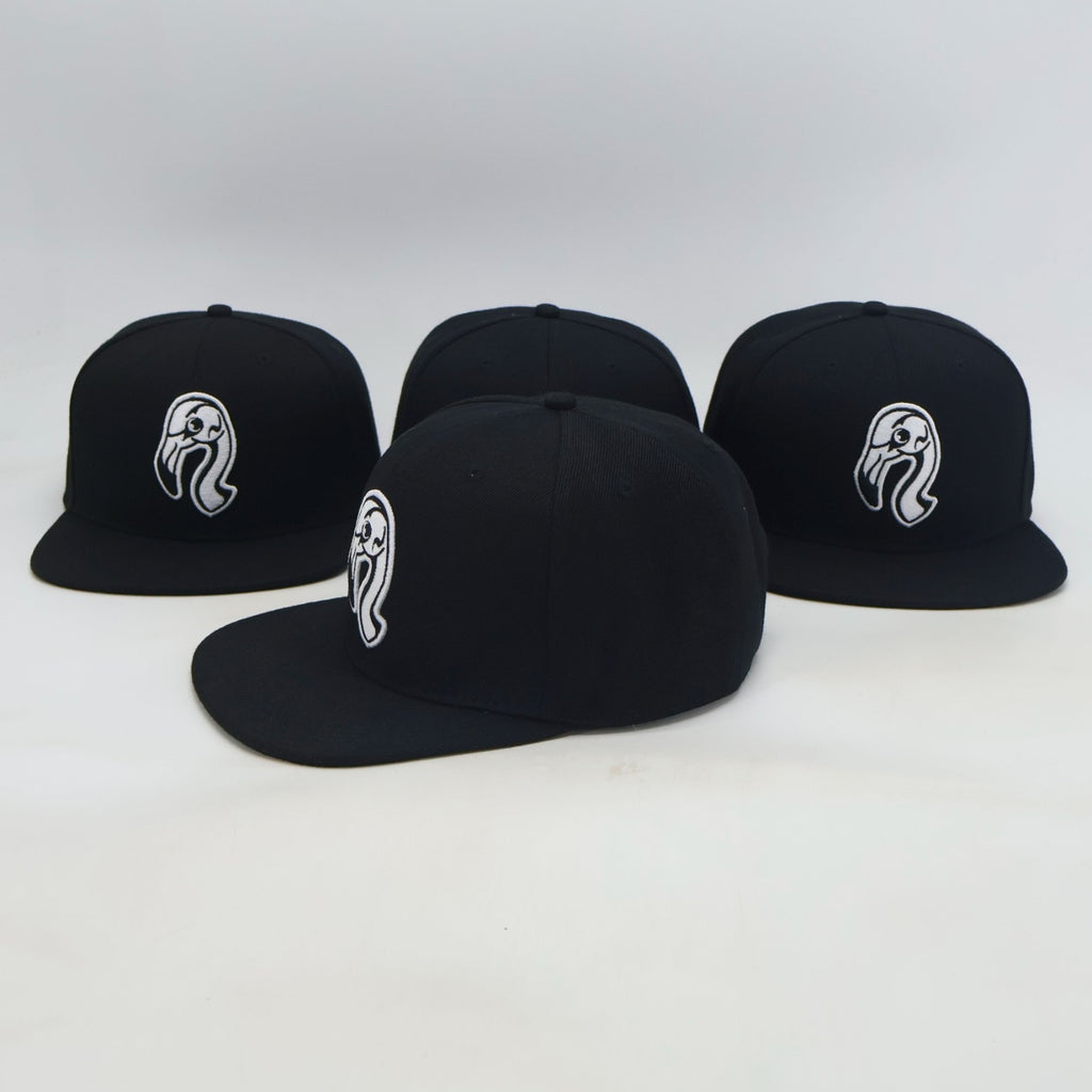 Classic Snapback Hat - Monochrome Black