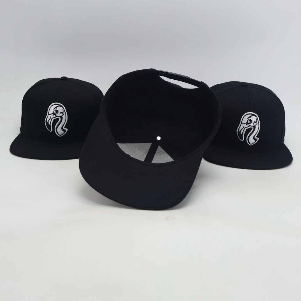 Classic Snapback Hat - Monochrome Black